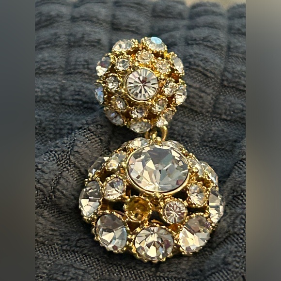 Beautiful Kate Spade, rhinestone and gold earrings - Picture 10 of 12
